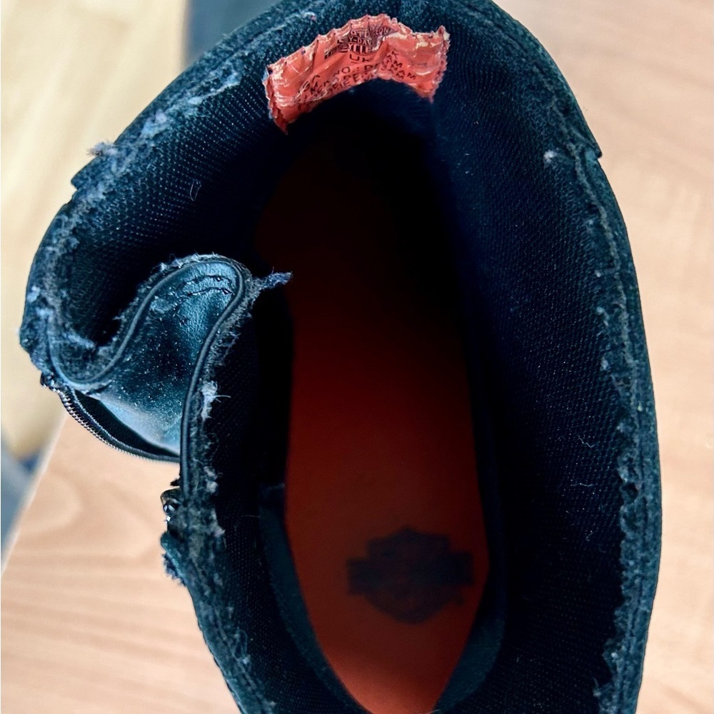 Harley Davidson motorcycle ankle boots wolverine Abney woman sz 9 leather shoes - Picture 9 of 10